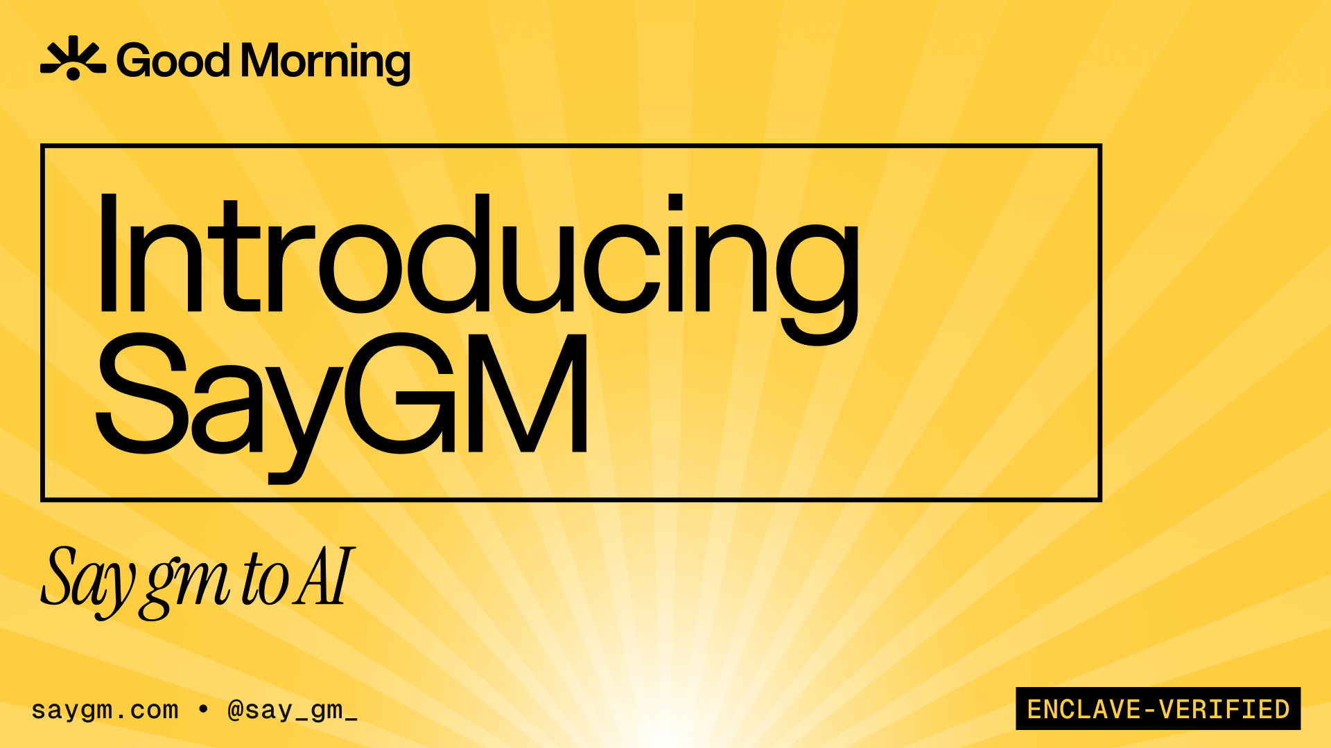 Header image for an article outlining SayGm and it's AI gateway that's build like a vault.